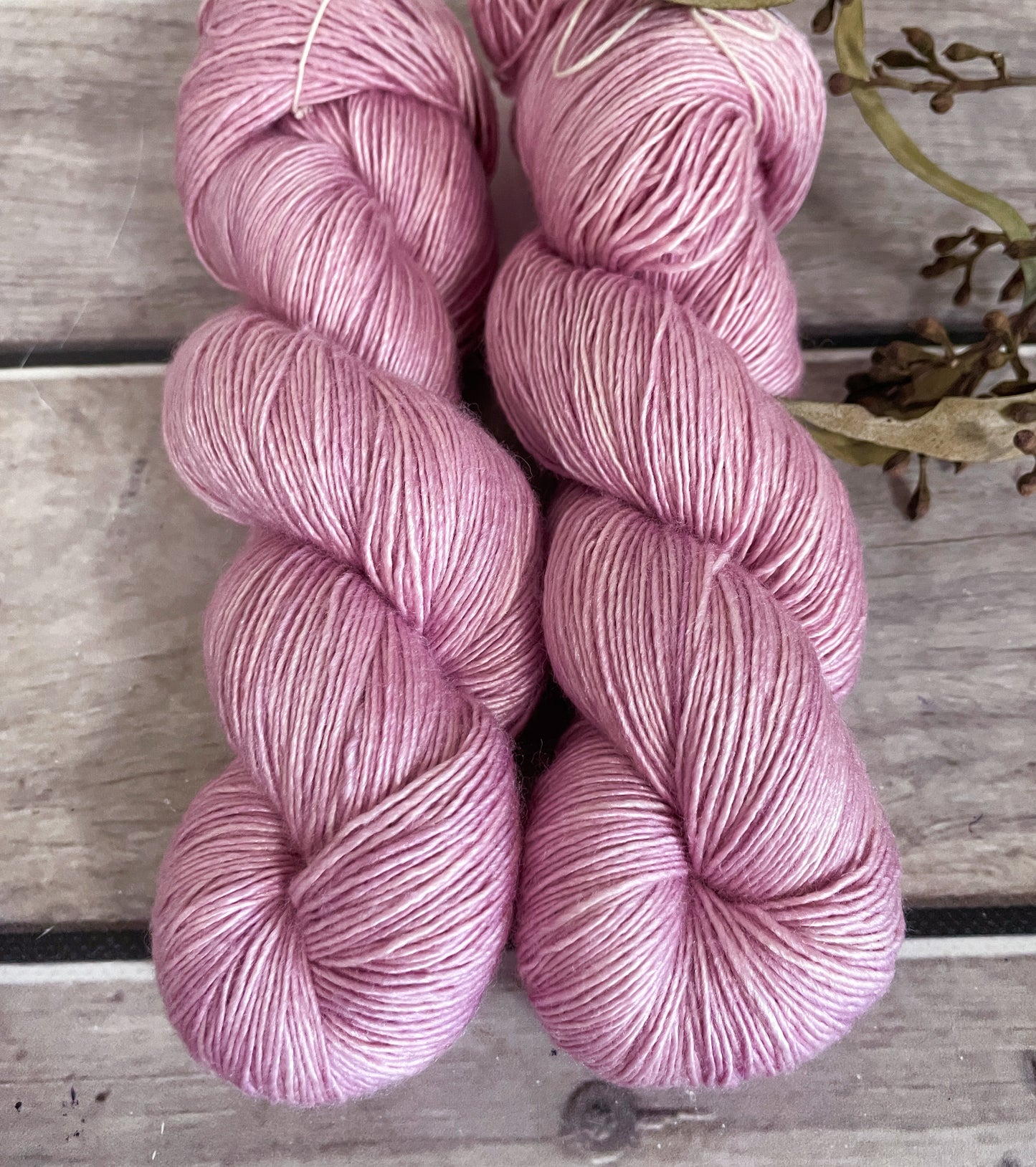 Deep Rose ooak - 4 ply in Mulberry silk and Merino singles yarn - Osmanthus