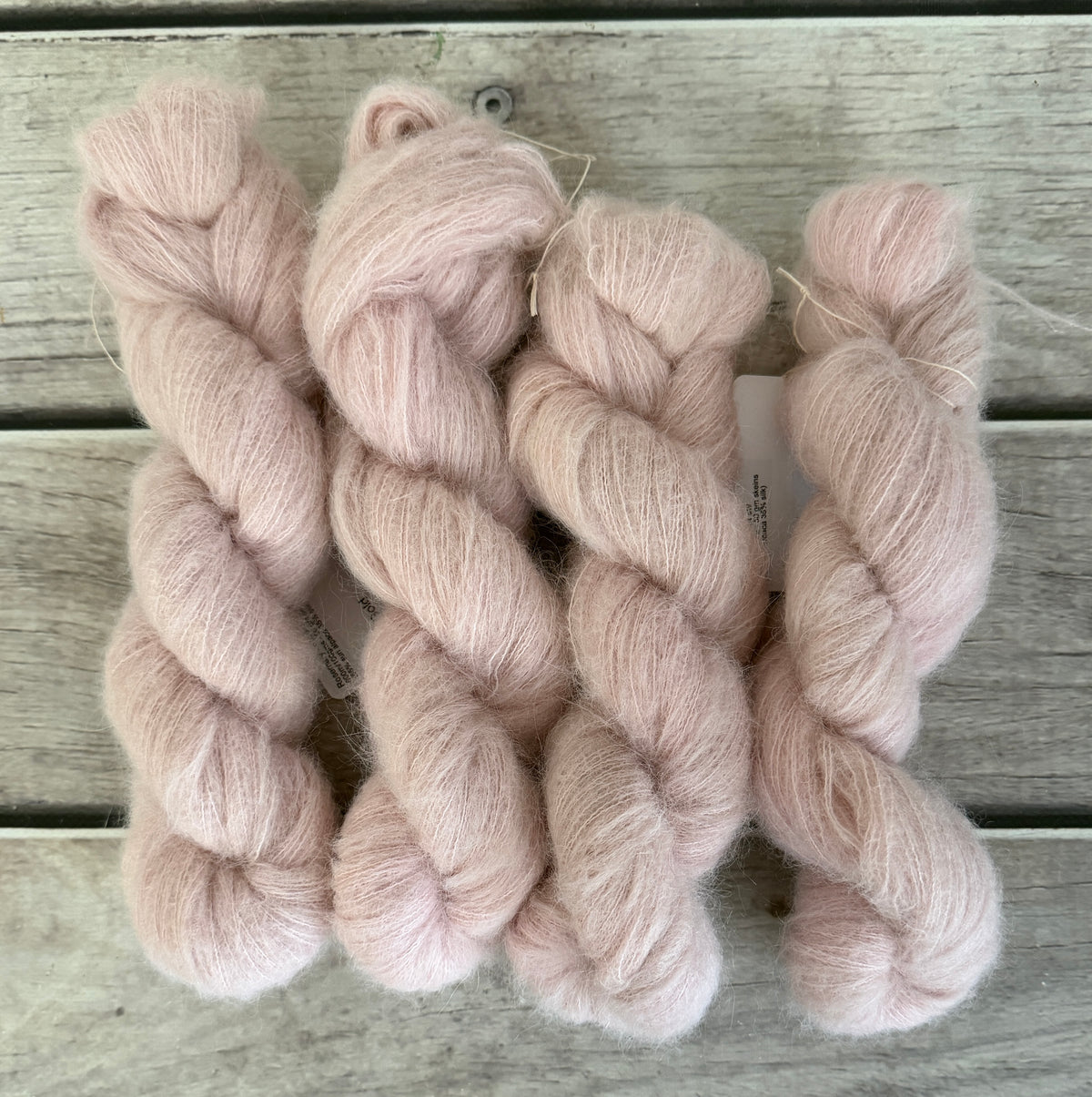Rose Gold - 2 ply Suri/merino fluff - Rosemary