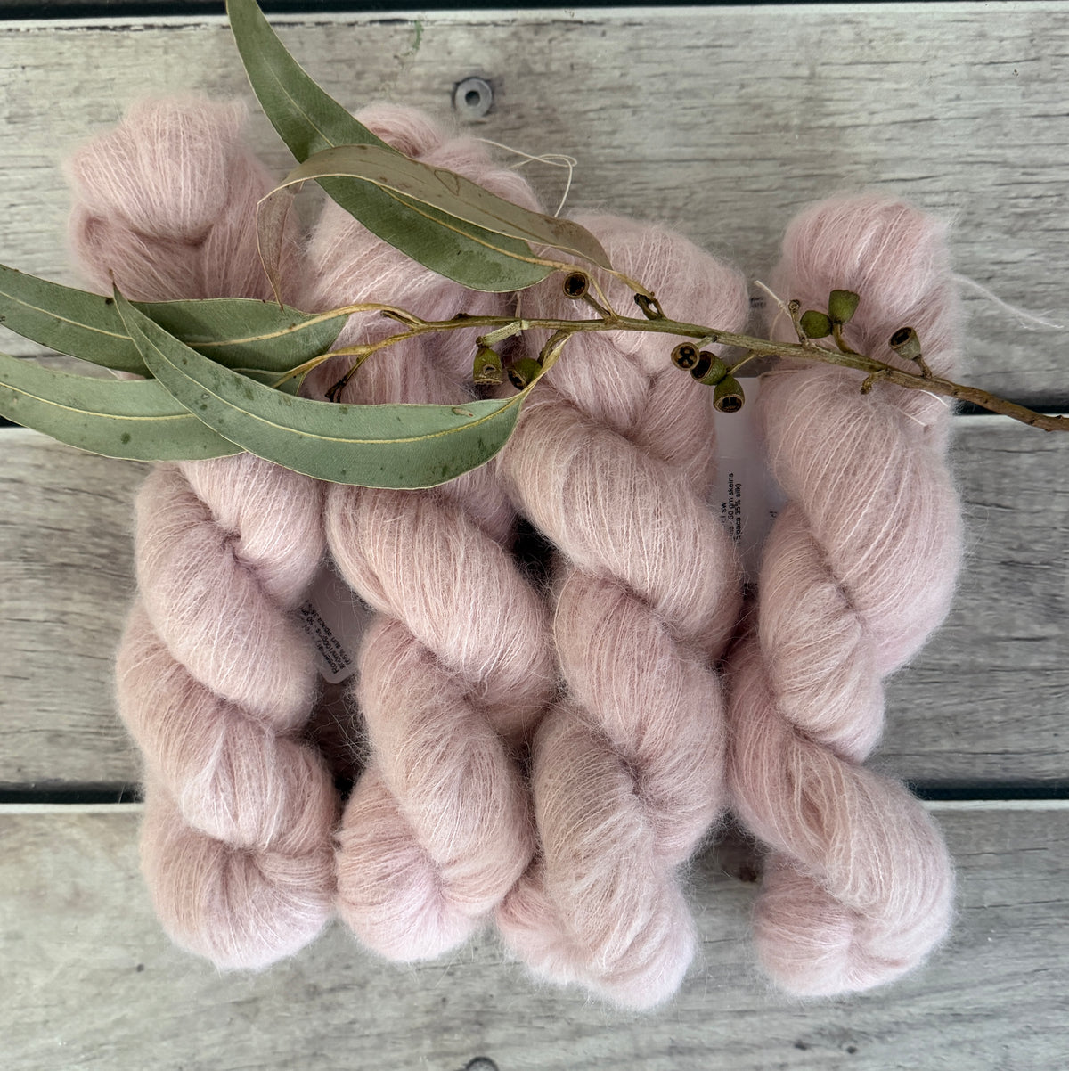 Rose Gold - 2 ply Suri/merino fluff - Rosemary