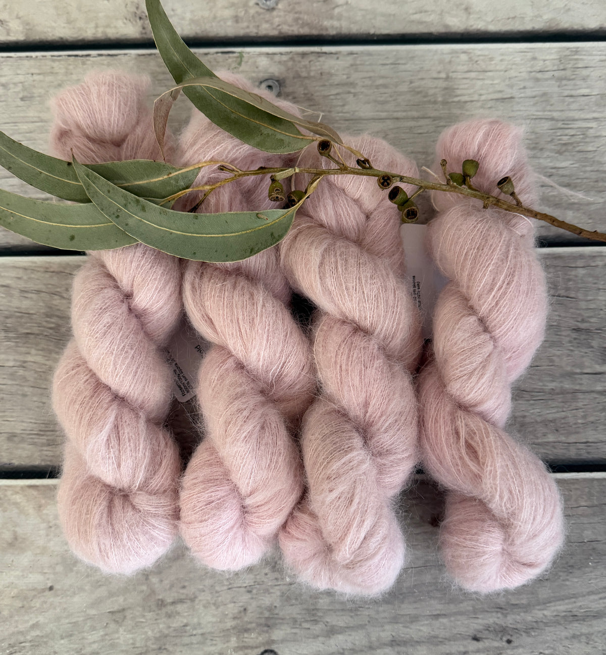 Rose Gold - 2 ply Suri/merino fluff - Rosemary