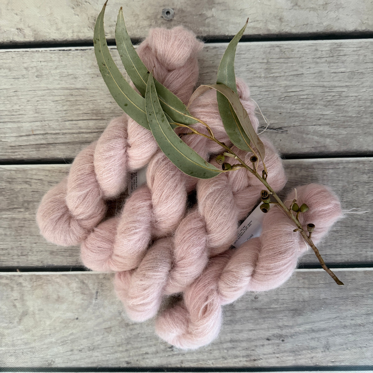 Rose Gold - 2 ply Suri/merino fluff - Rosemary