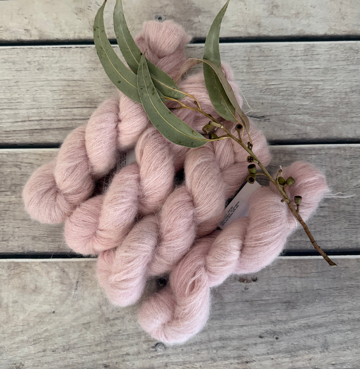Rose Gold - 2 ply Suri/merino fluff - Rosemary