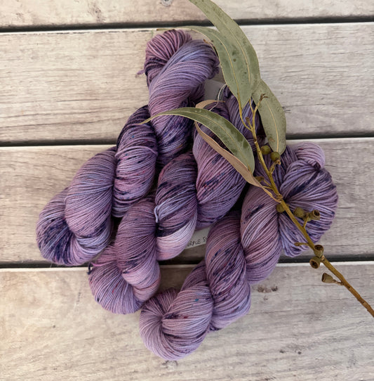 Purple Storm ooak - 4 ply merino/ nylon sock yarn- Darjeeling