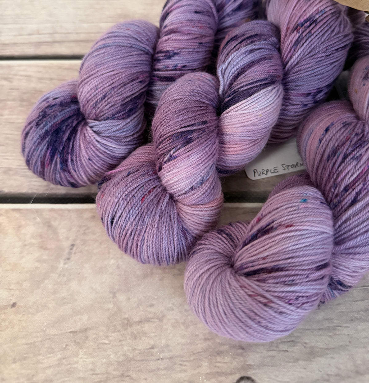 Purple Storm ooak - 4 ply merino/ nylon sock yarn- Darjeeling
