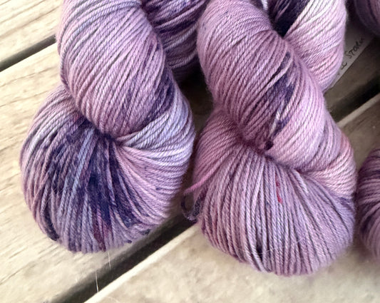 Purple Storm ooak - 4 ply merino/ nylon sock yarn- Darjeeling