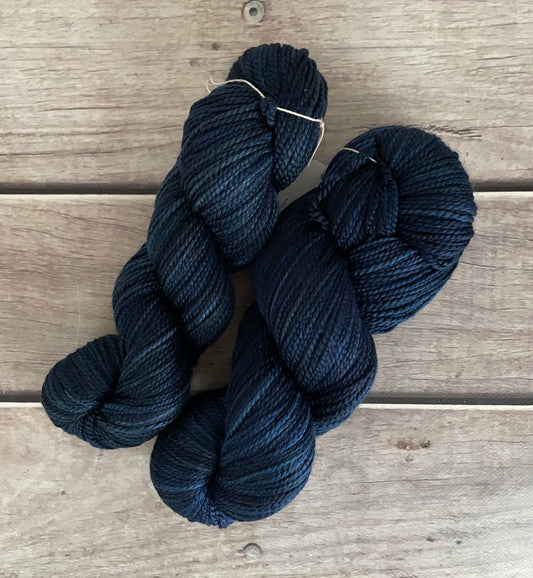 Midnight in Paradise - 8 ply silk and merino - White Cloud DK