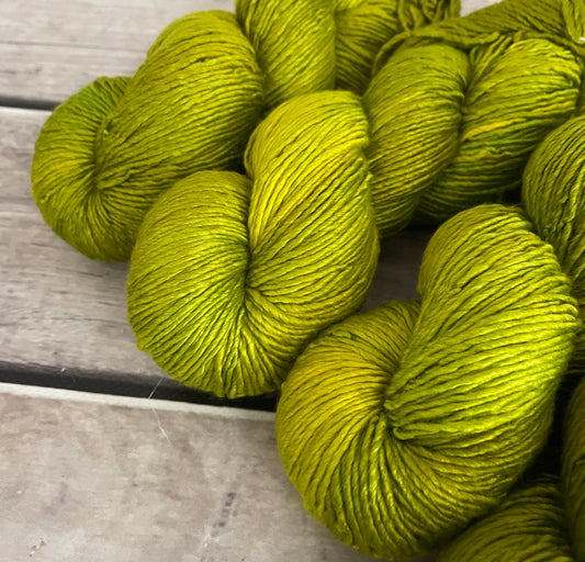 Radio Green - 8 ply silk/merino singles - Osmanthus 8