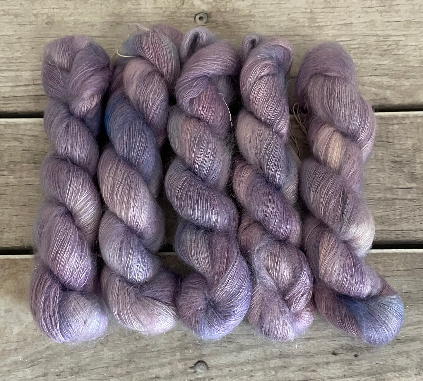 Lilac - on Silk and Mohair - lace weight, 2 ply - S