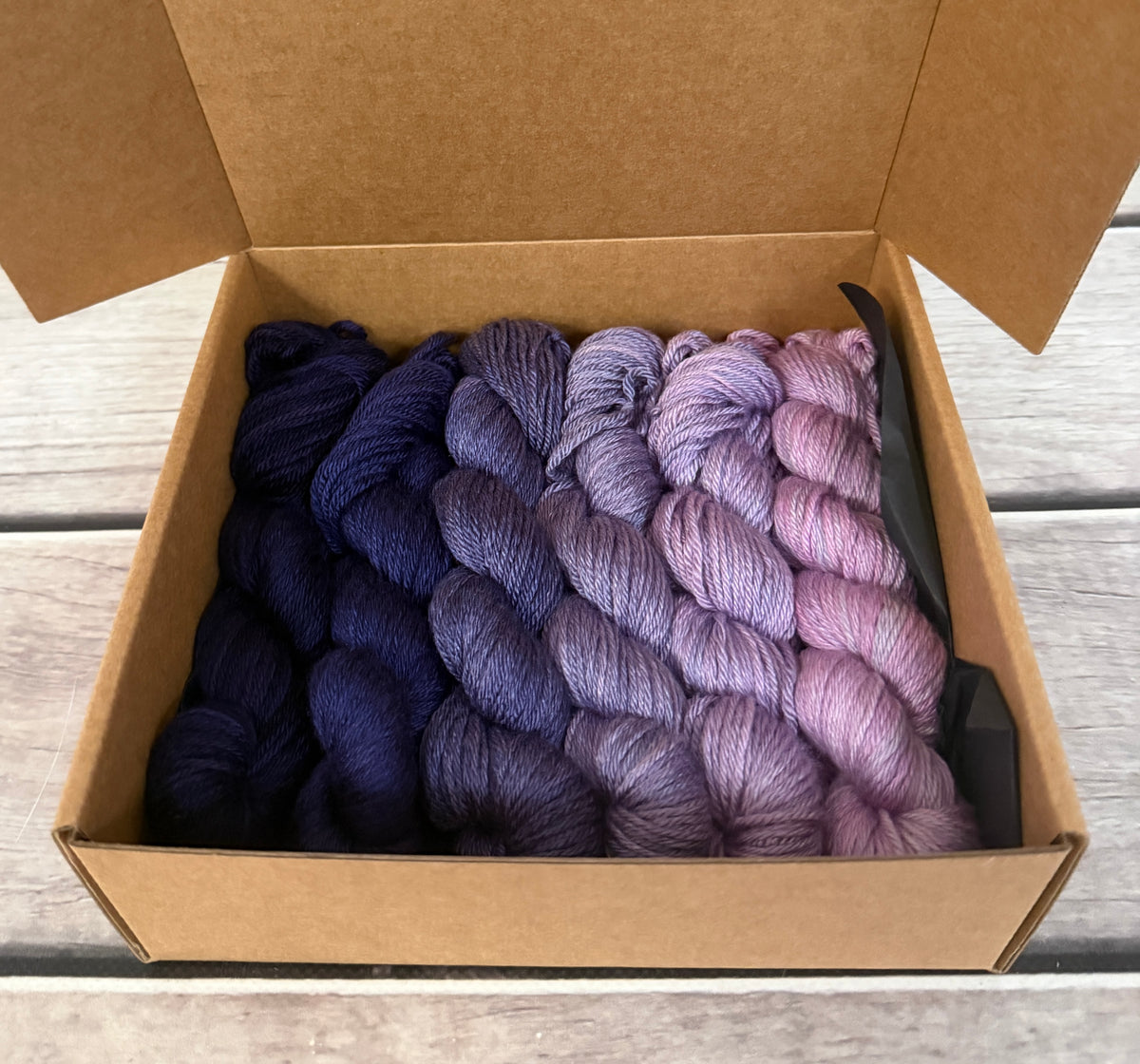 Knit for the Girls 2026 - Purple Fade - 6 x mini 20g skeins - Jasmine 4 ply