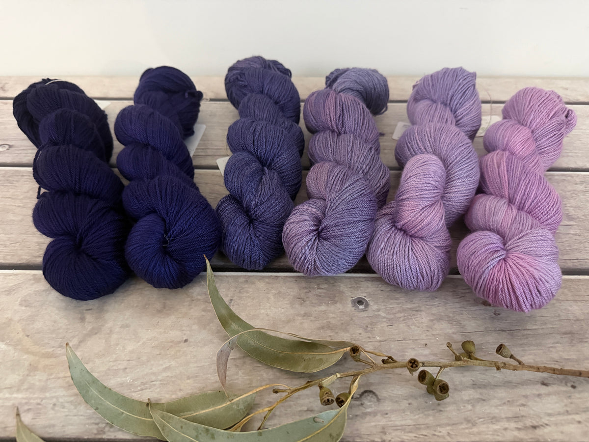 Knit for the Girls 2026 fade - 6 x full skeins - Jasmine 8 ply