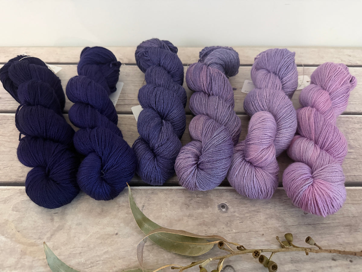 Knit for the Girls 2026 fade - 6 x full skeins - Jasmine 8 ply