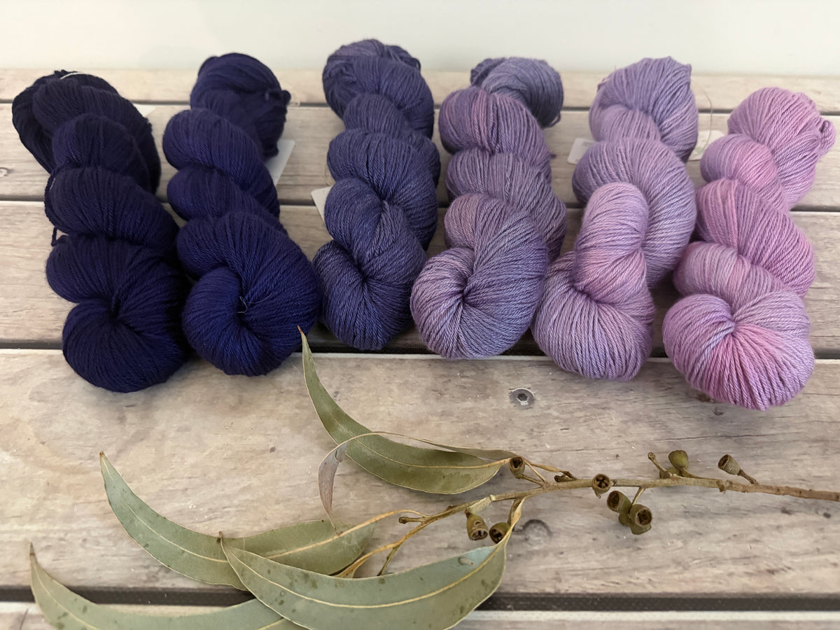 Knit for the Girls 2026 fade - 6 x full skeins - Jasmine 8 ply