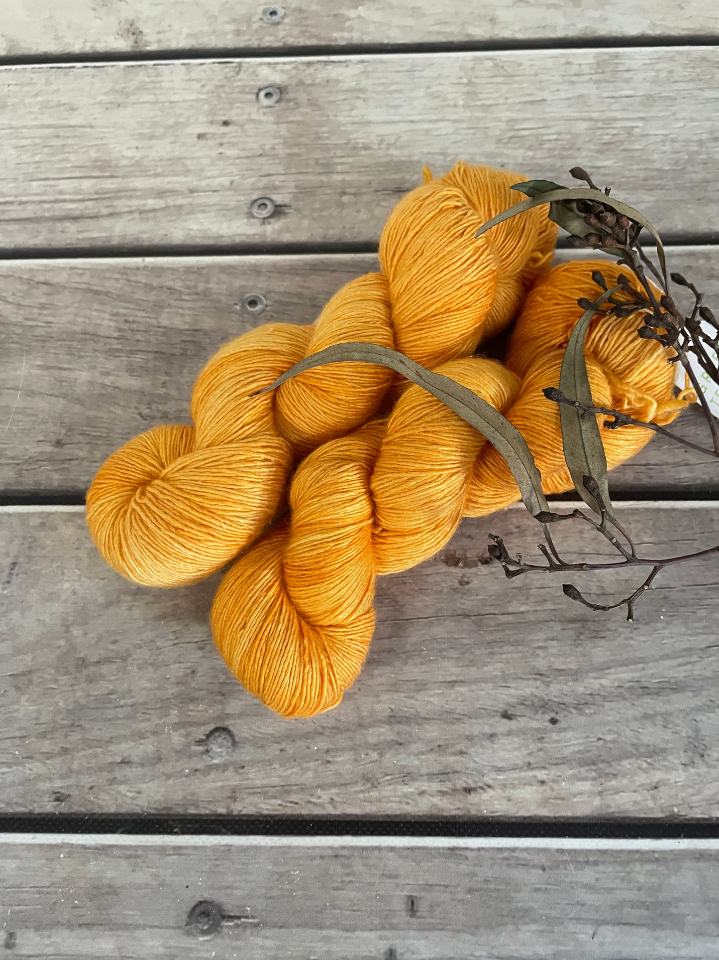 Roseate Emperor Moth #2 - Merino/ Silk 4 ply single - Osmanthus4