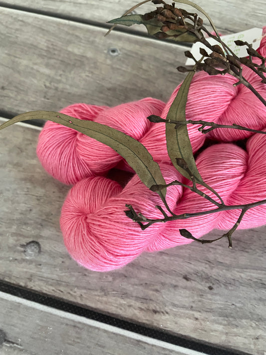Roseate Emperor Moth #3 - Merino/ Silk 4 ply single - Osmanthus4