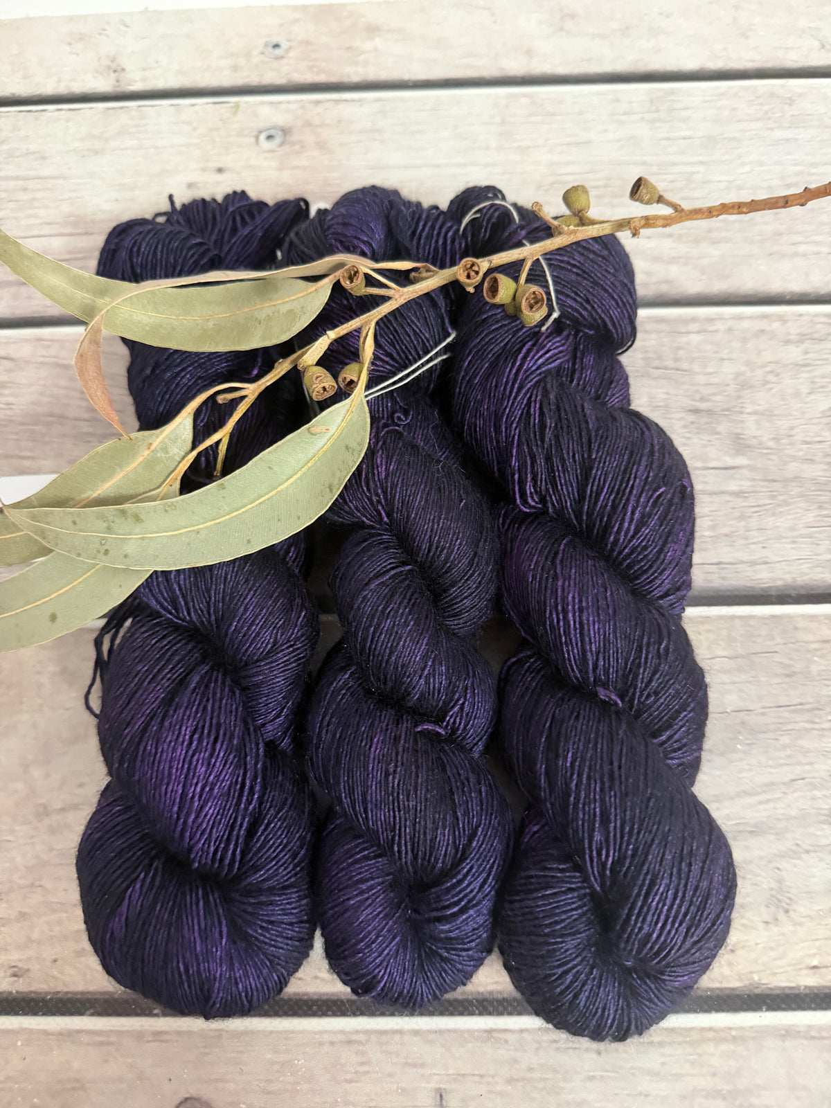 Percy's Purple -  Merino and Silk 4 ply single - Osmanthus