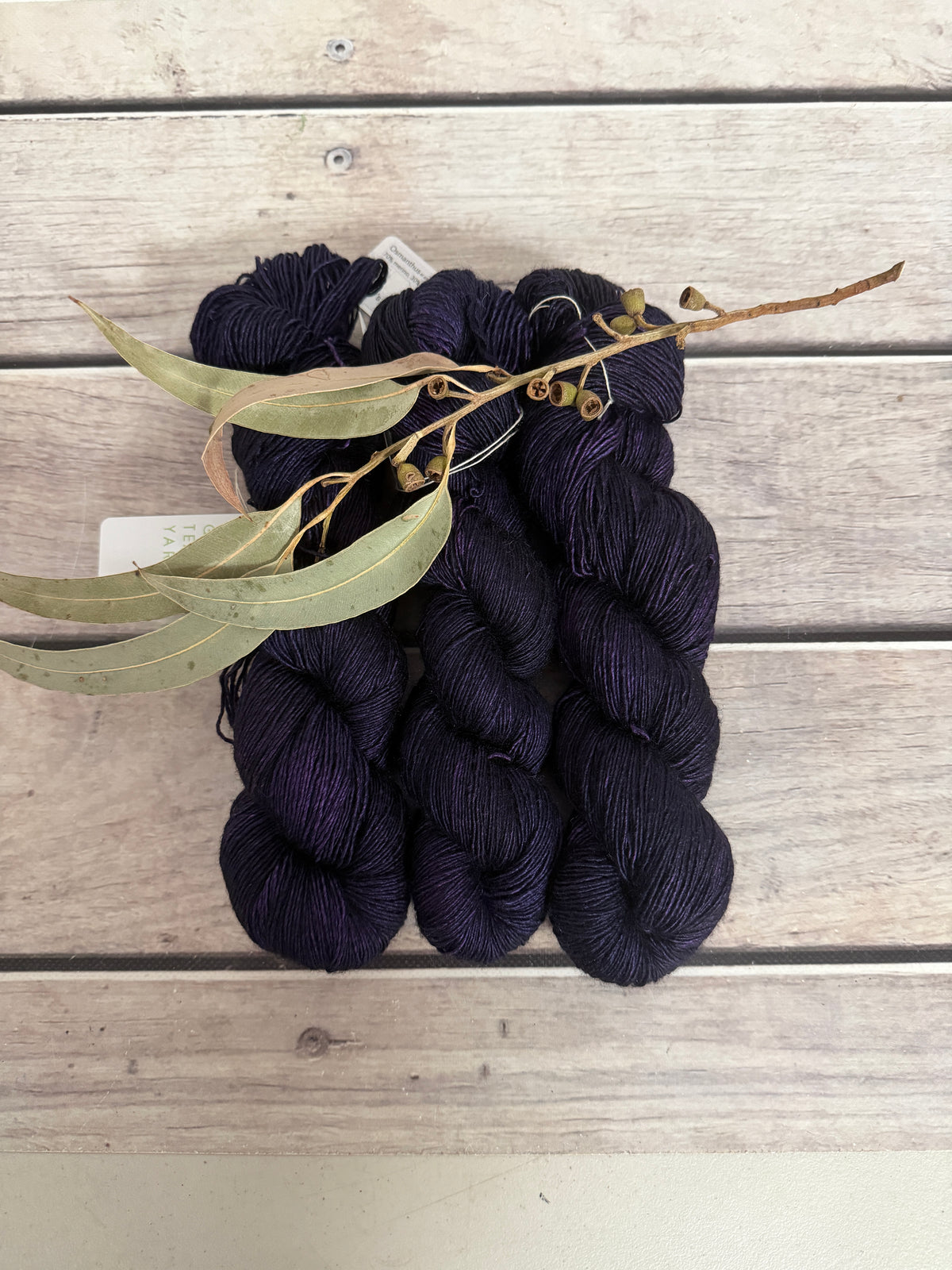 Percy's Purple -  Merino and Silk 4 ply single - Osmanthus