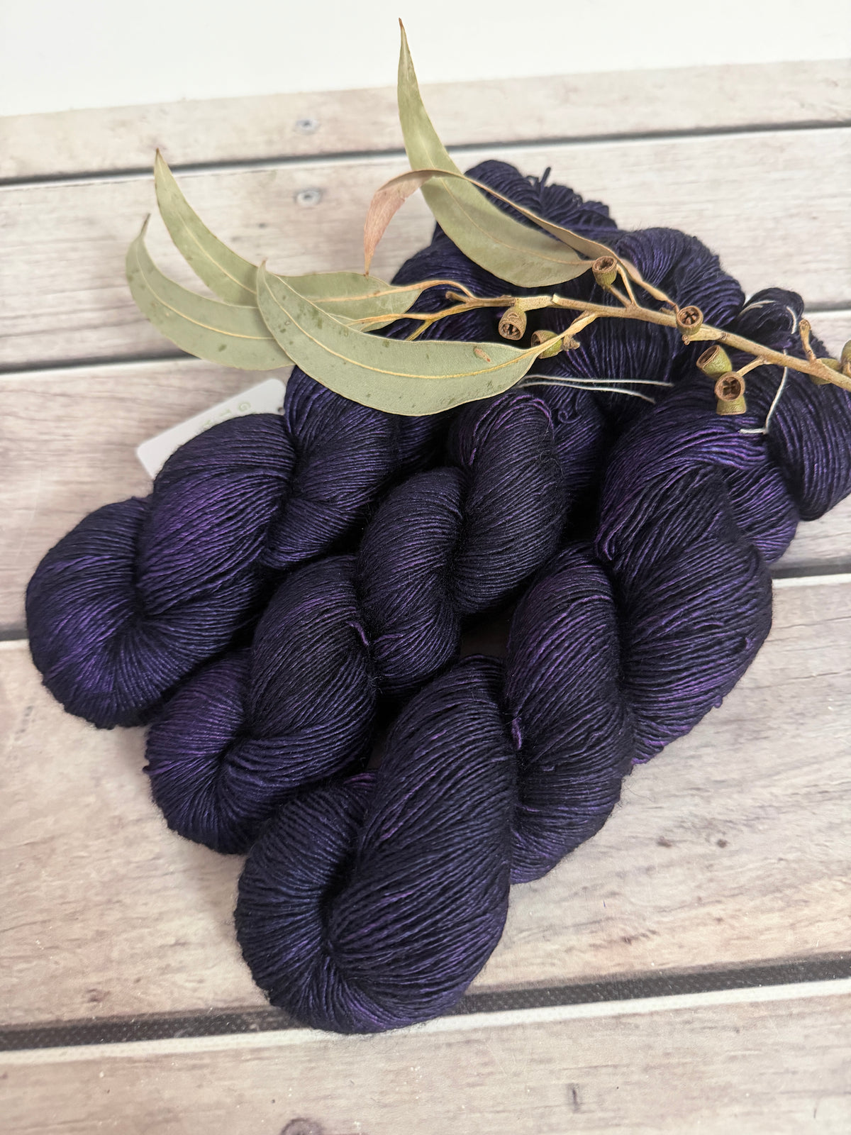 Percy's Purple -  Merino and Silk 4 ply single - Osmanthus