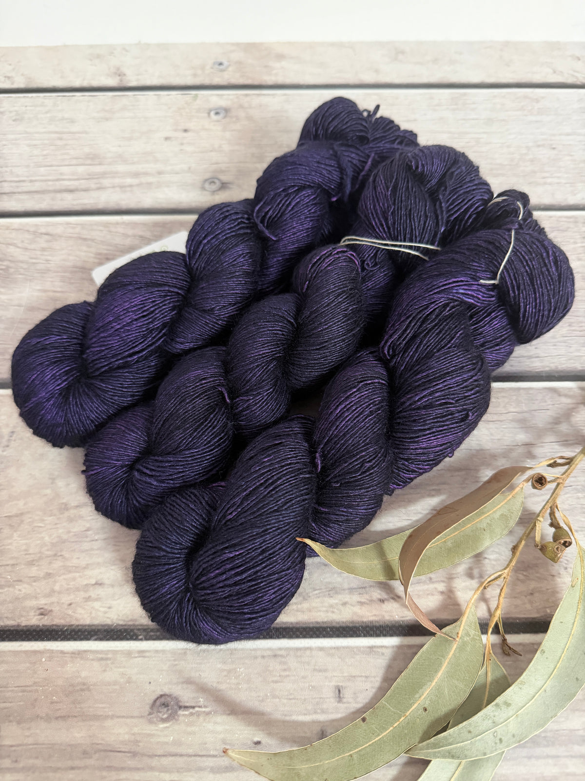 Percy's Purple -  Merino and Silk 4 ply single - Osmanthus
