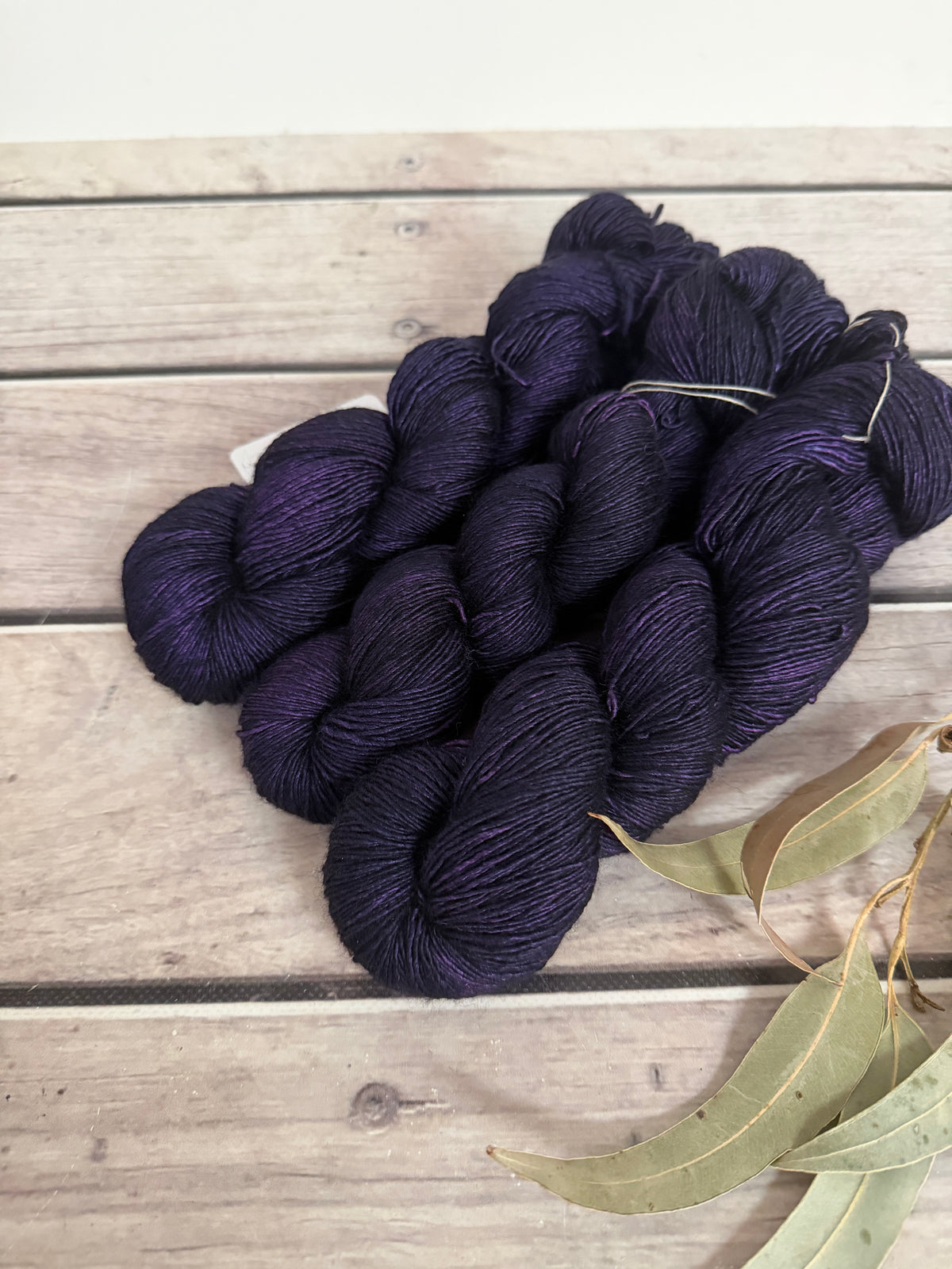 Percy's Purple -  Merino and Silk 4 ply single - Osmanthus