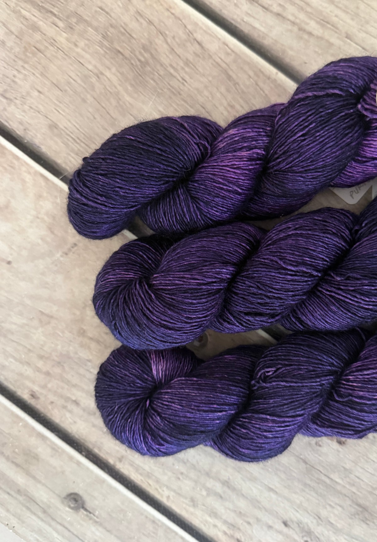 Purple Fade #5 -  Merino and Silk 4 ply single - Osmanthus