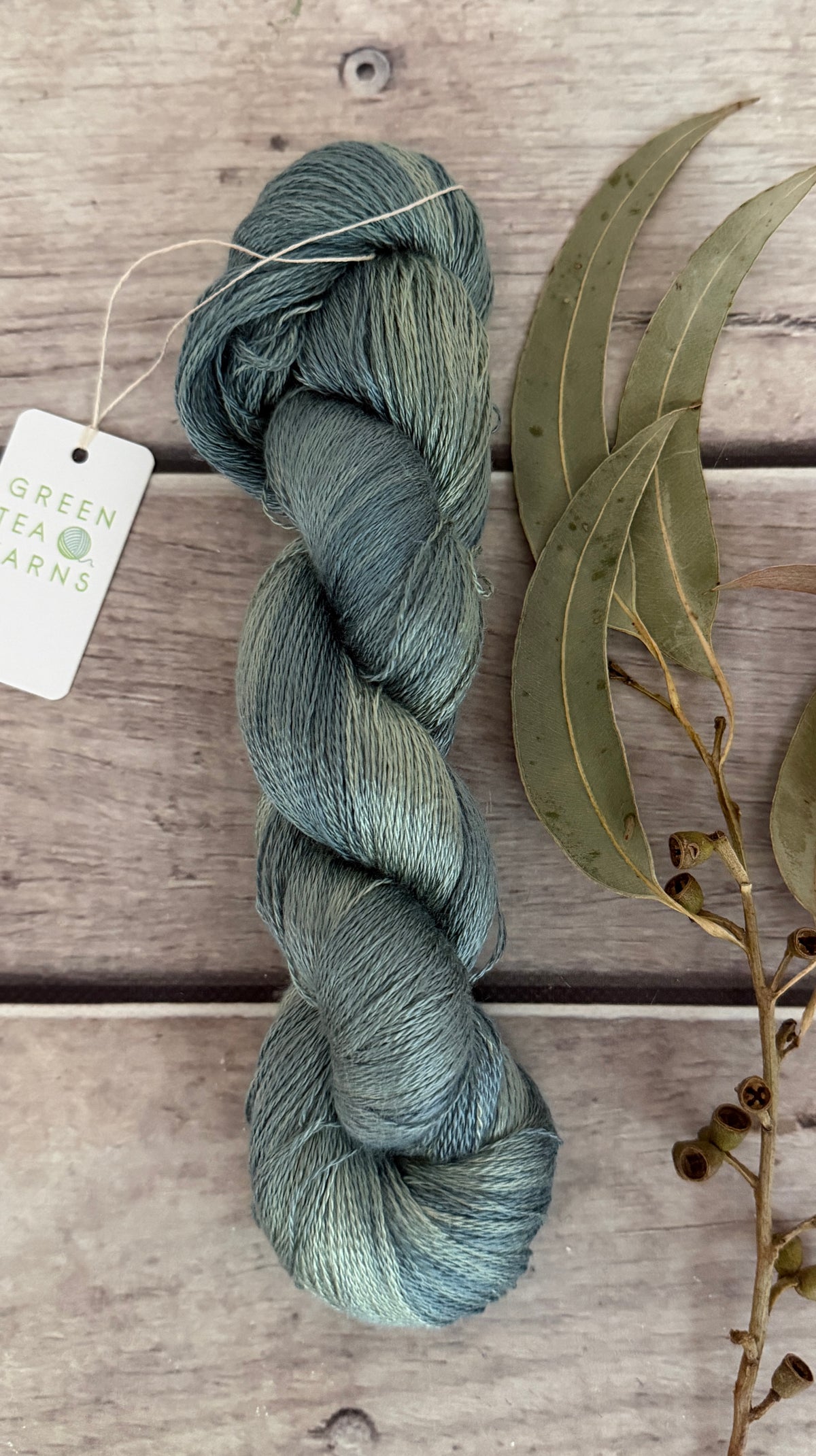 Wet Slate - 2 ply in Mulberry silk - Pekoe (l)