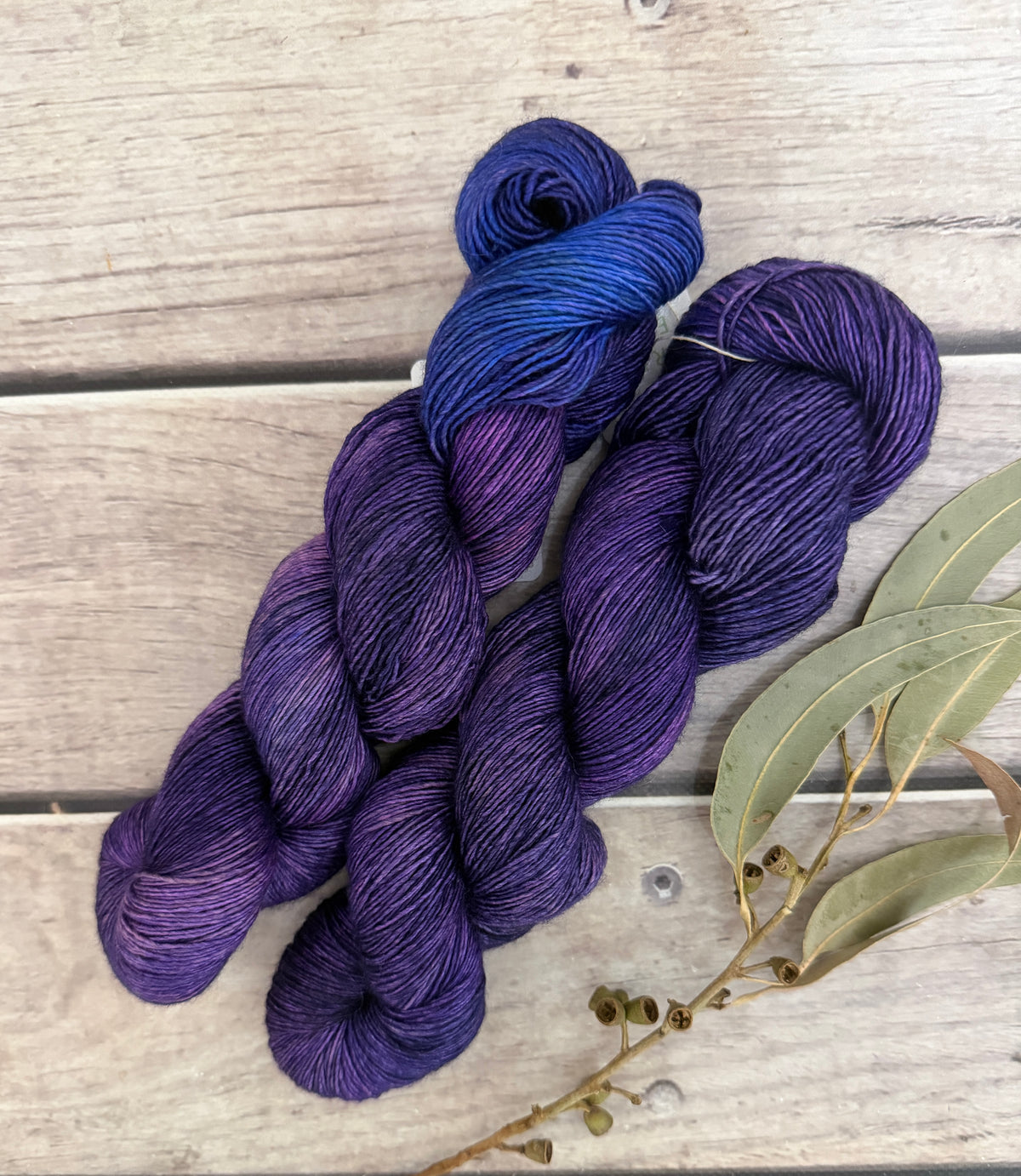 Electric Storm -  Merino and Silk 4 ply single - Osmanthus