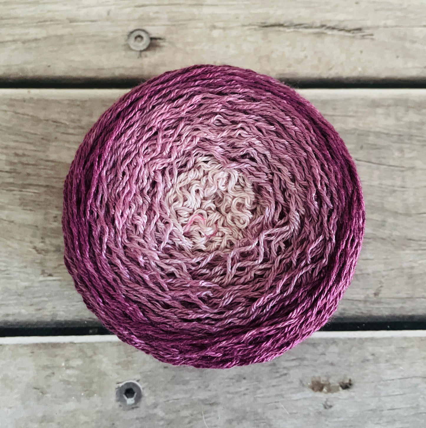 Tea Rose ooak - 4 ply merino/silk - 400m/100gms - White Cloud f (Copy)