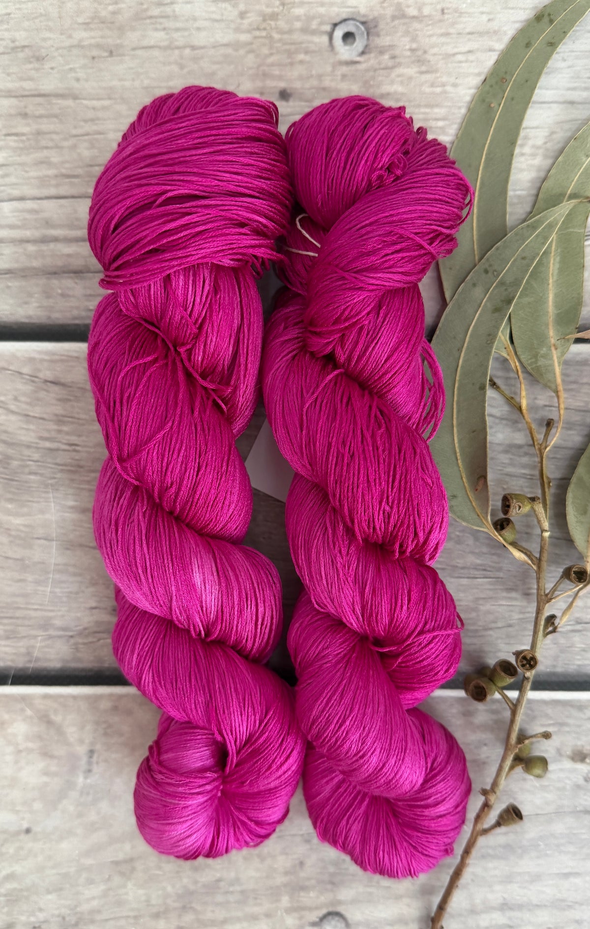 Dragonfruit - lace weight Mulberry silk - Rainflower lace