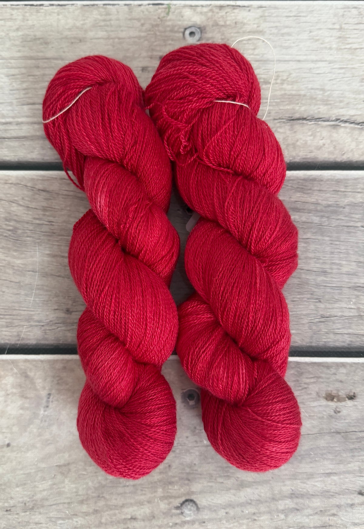 Red Coral ooak - 2 ply/lace - silk/merino - Jasmine 2