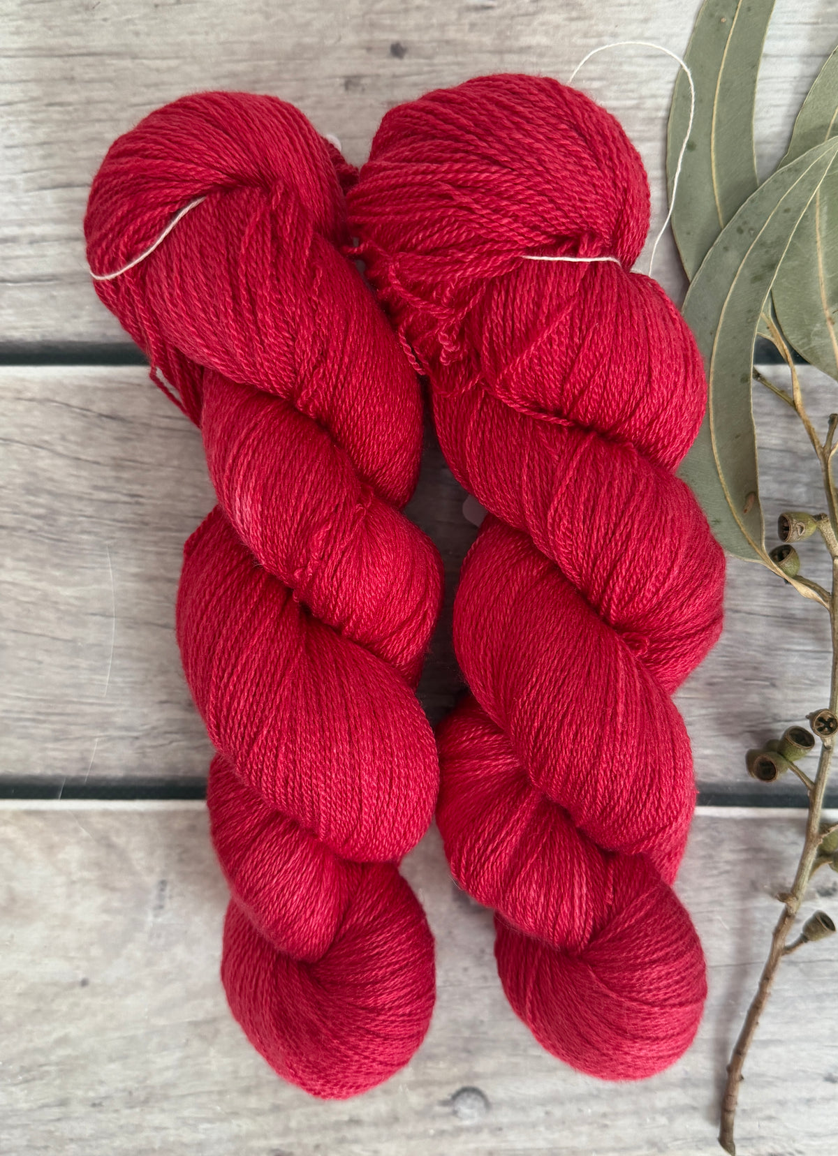 Red Coral ooak - 2 ply/lace - silk/merino - Jasmine 2