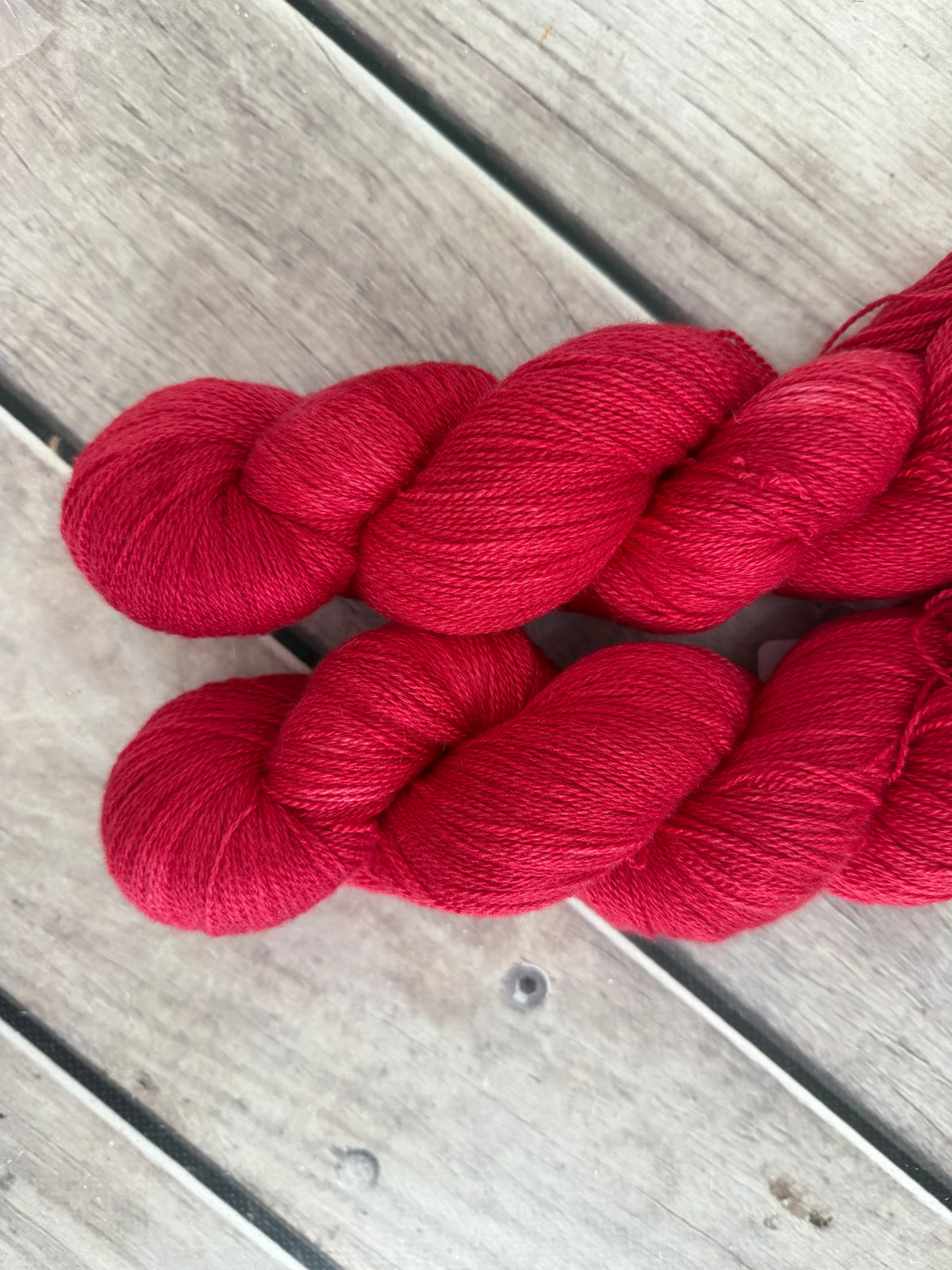 Red Coral ooak - 2 ply/lace - silk/merino - Jasmine 2