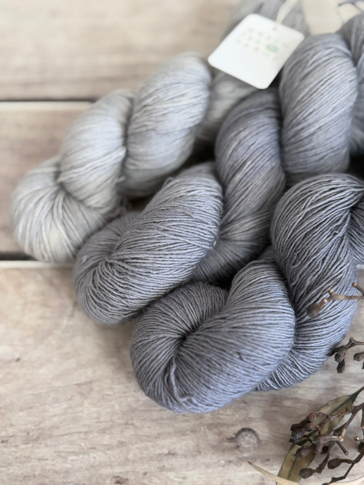 Ash and Pearl - 3 skein fade_ sw merino single _ Pine