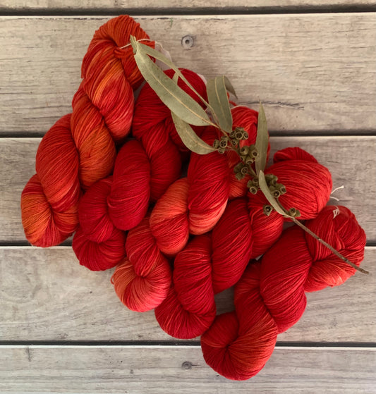 Mexican Skirt - sock yarn in merino and nylon 4 ply - Darjeeling 4