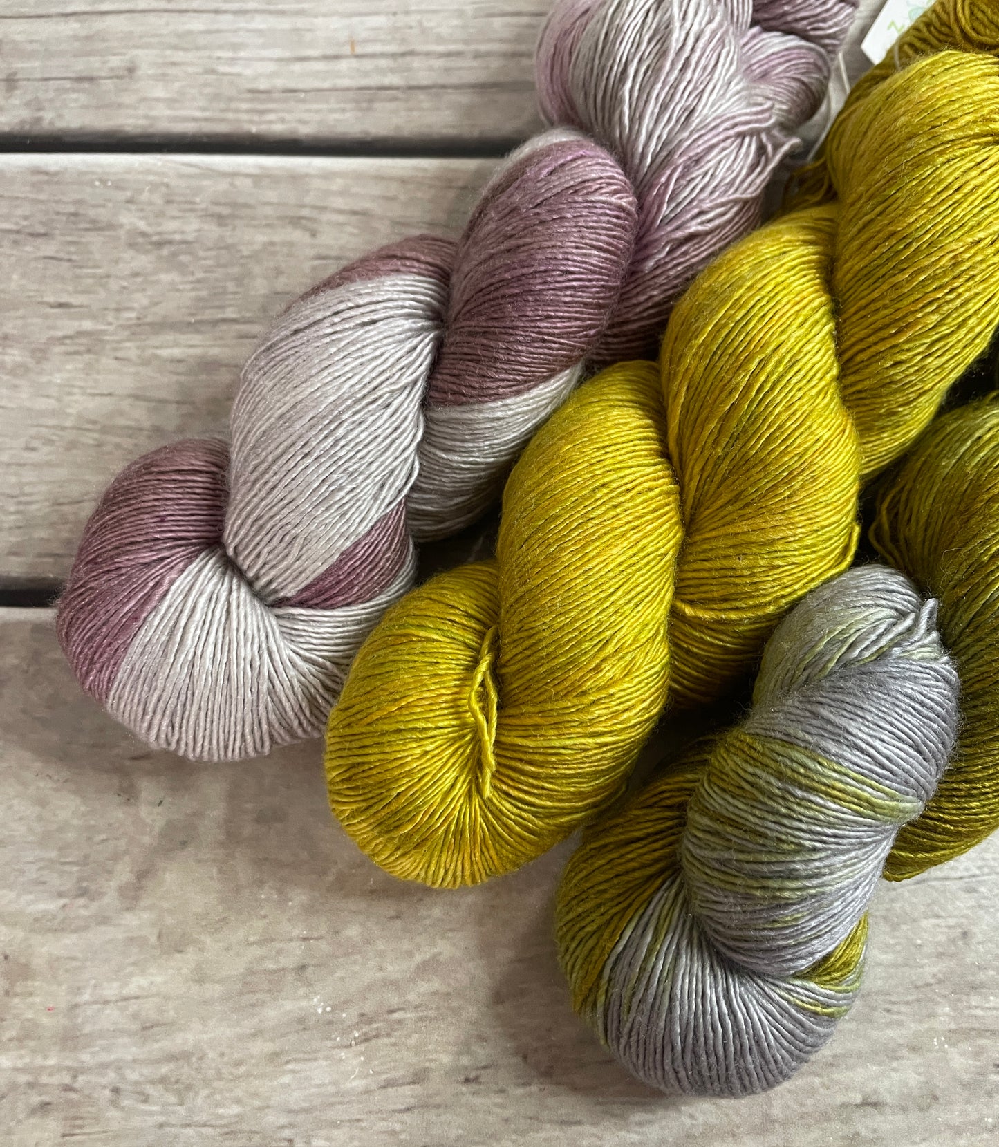 Silvereye - 3 skein set - 4 ply single/Osmanthus
