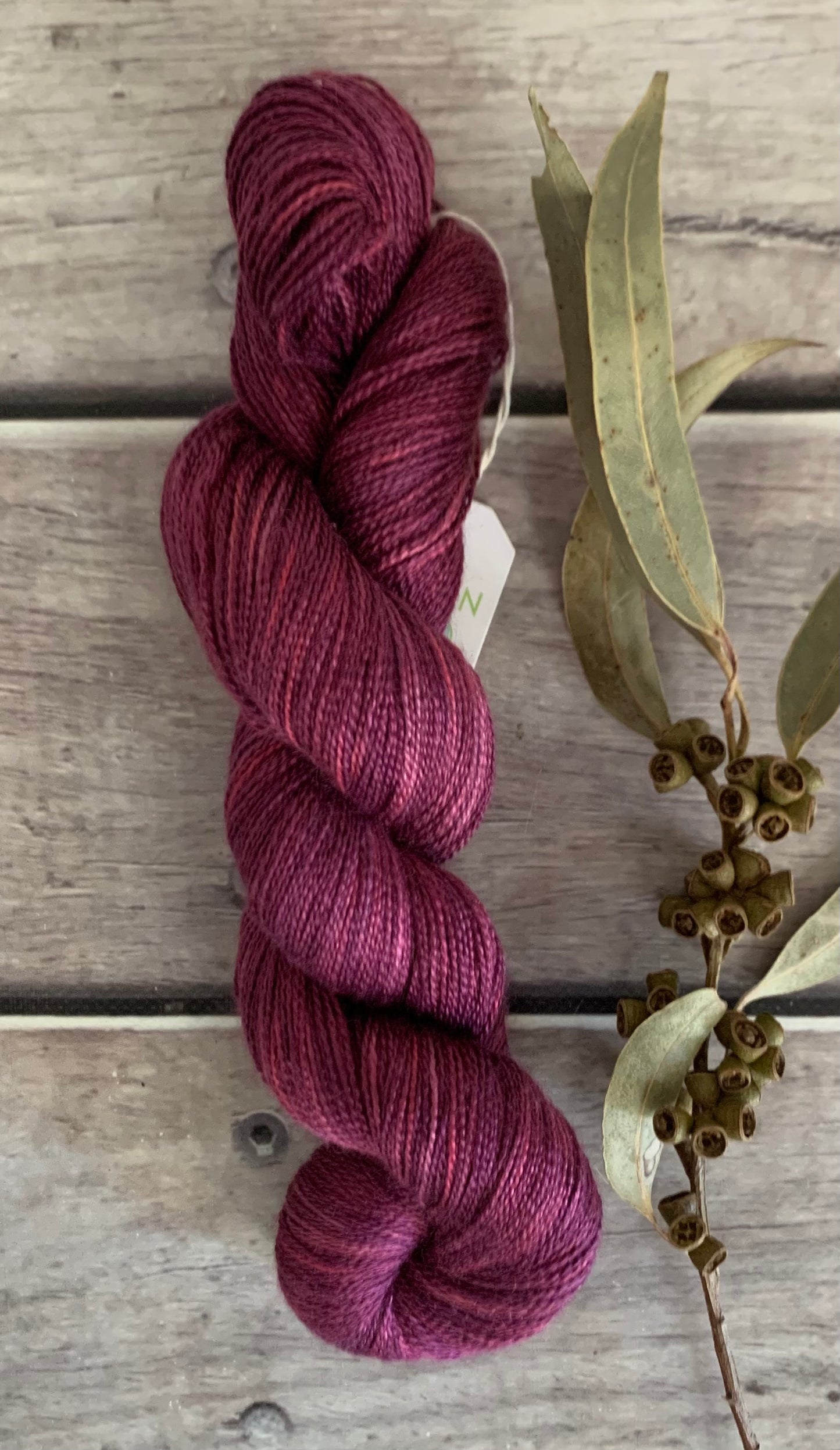 Raspberry Beret - 2 Ply in Silk & Alpaca - Echinacea