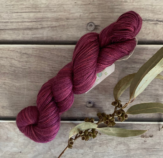 Raspberry Beret - 2 Ply in Silk & Alpaca - Echinacea