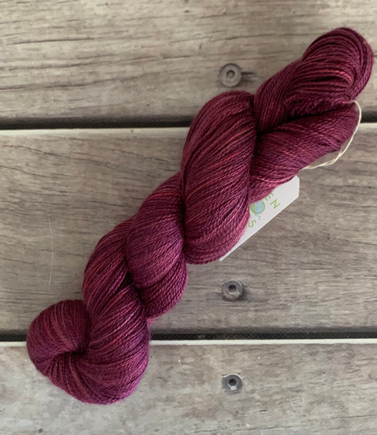 Raspberry Beret - 2 Ply in Silk & Alpaca - Echinacea