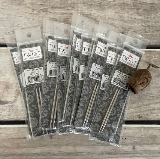 ChiaoGoo TWIST SS Lace Interchangeable Needle Tips - 3" - small