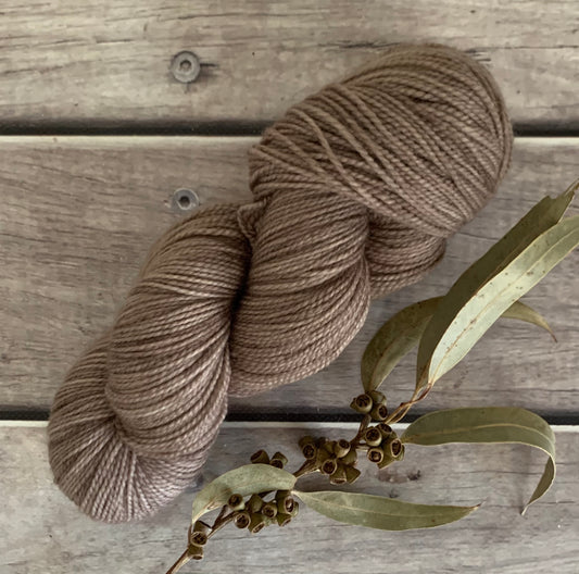 Mushroom ooak on Bush Sock Yarn - 4 ply OB