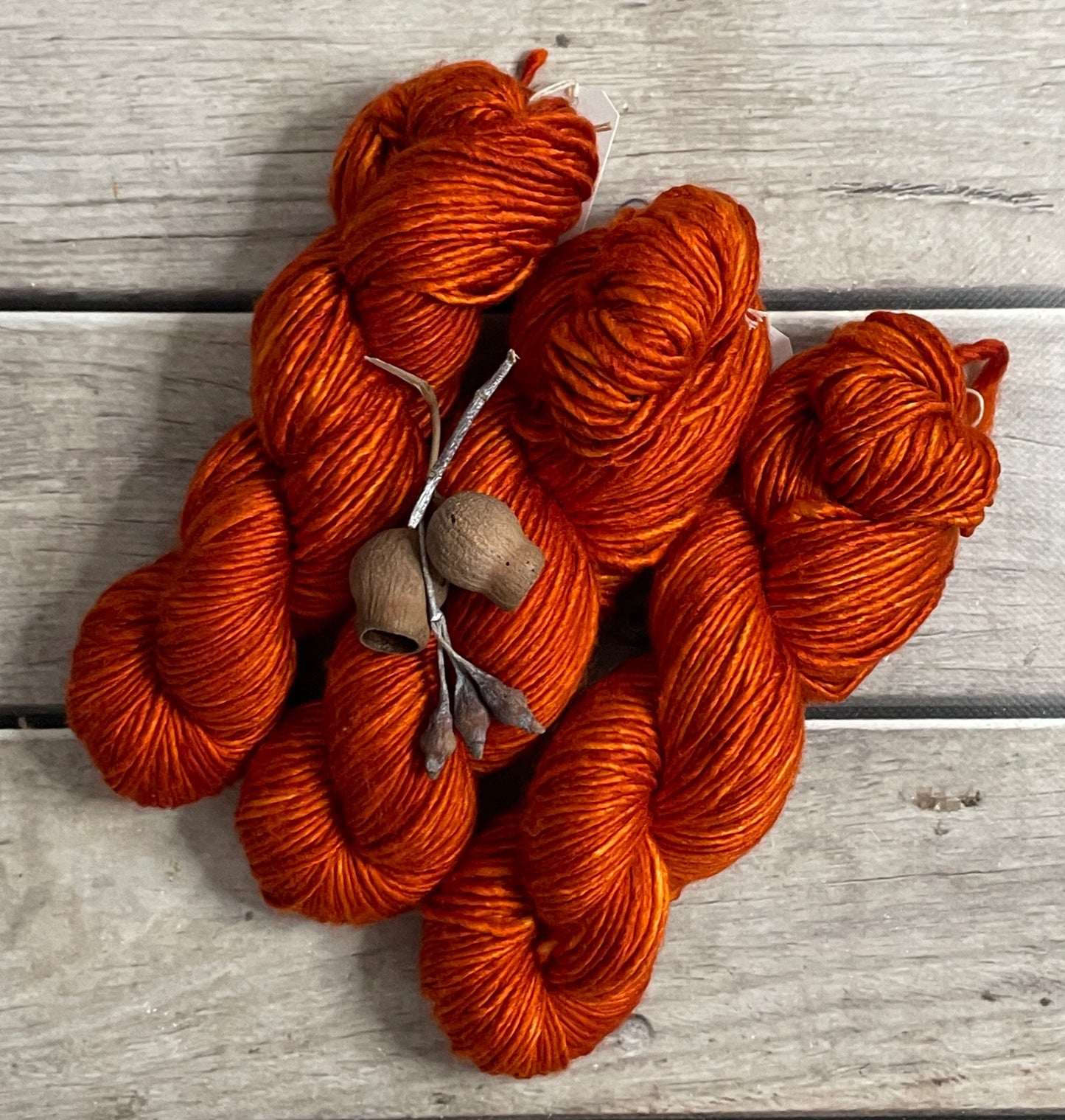 Tamarind Sunset - 10 ply merino/silk singles - Peach