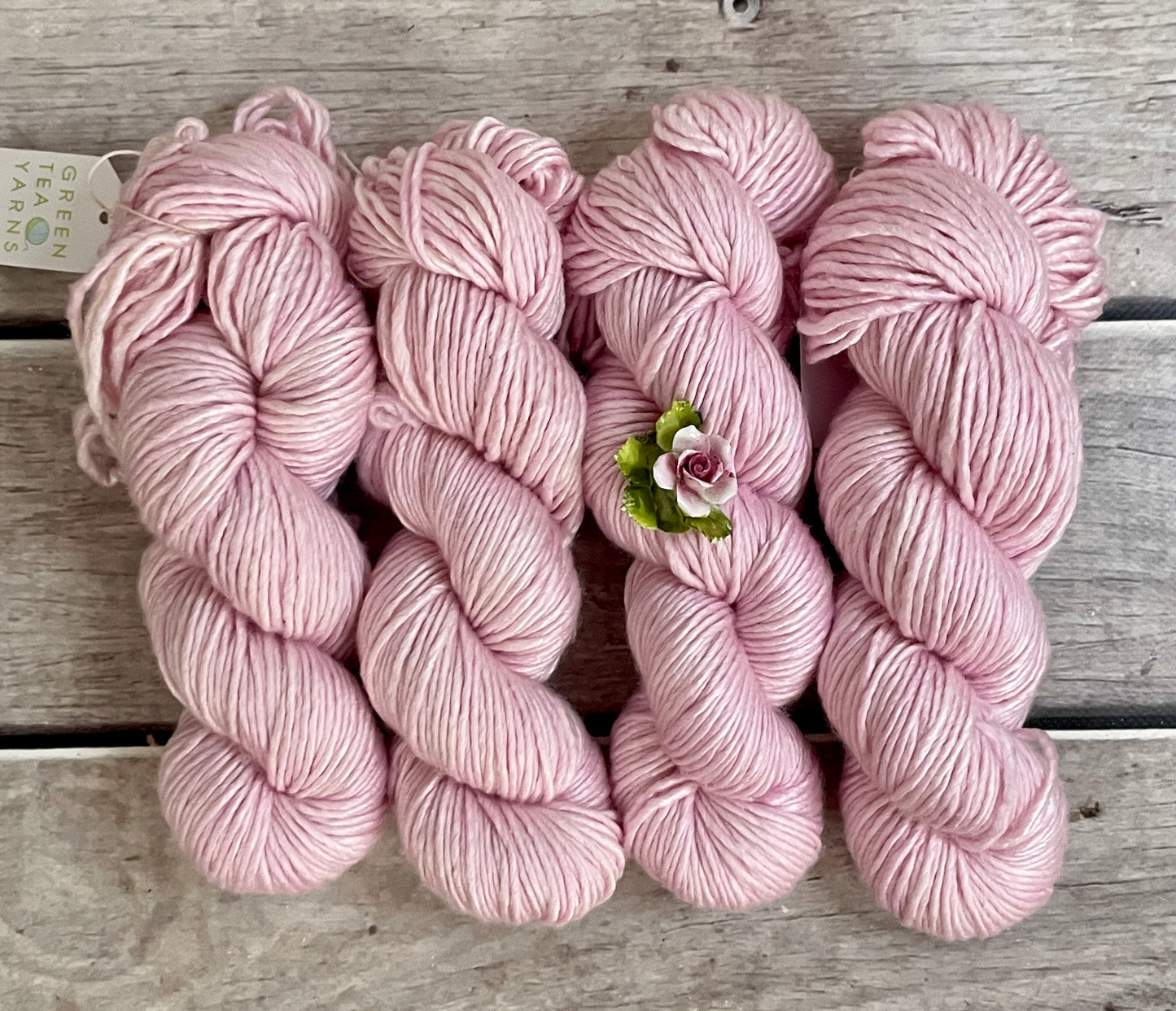Pale Dragon - 10 ply merino/silk singles - Peach