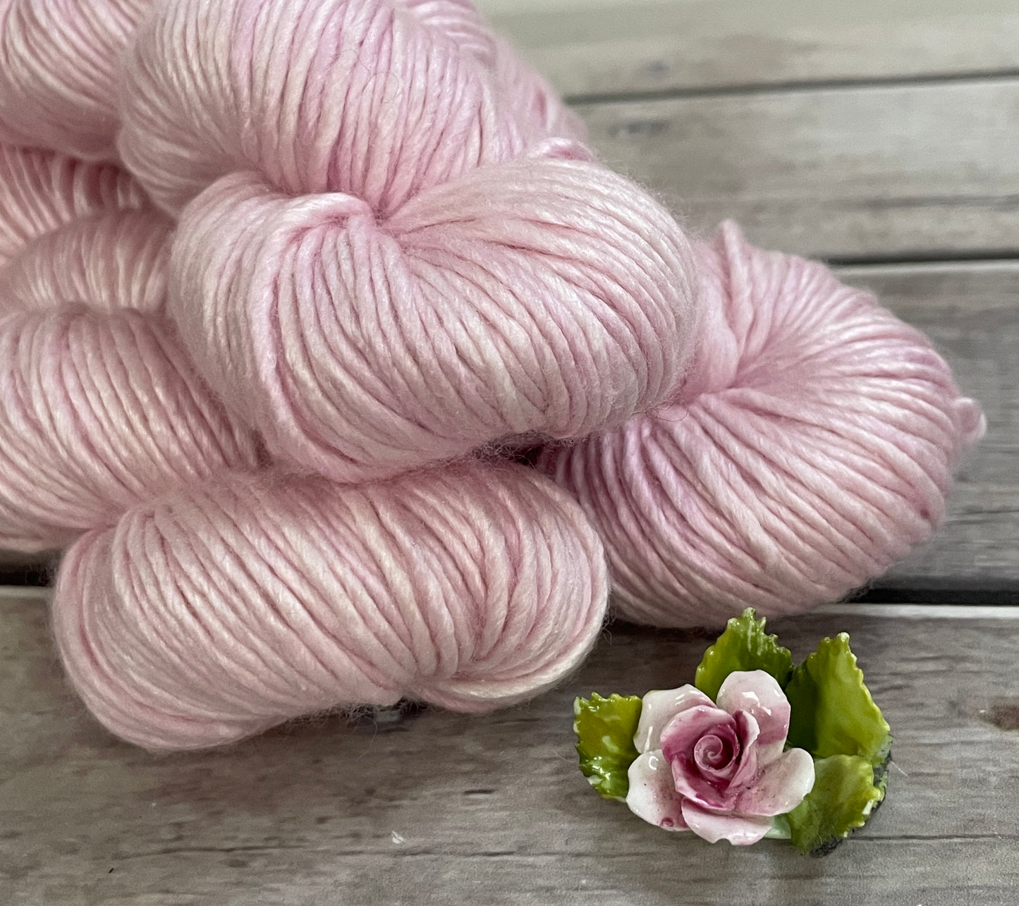 Pale Dragon - 10 ply merino/silk singles - Peach