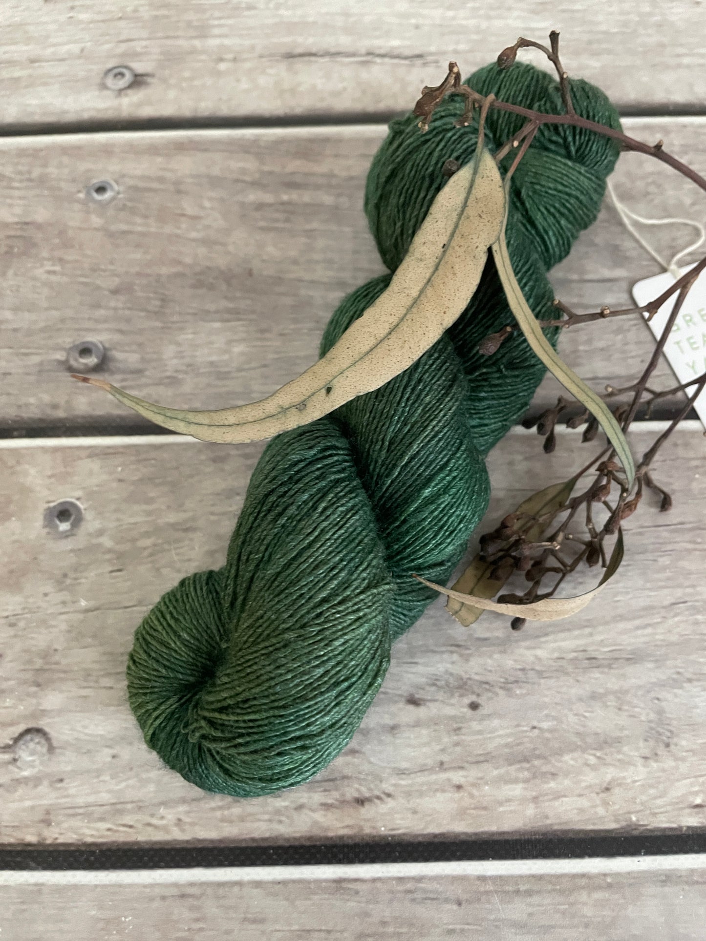 Forest Moss on Merino and Silk 4 ply single - Osmanthus