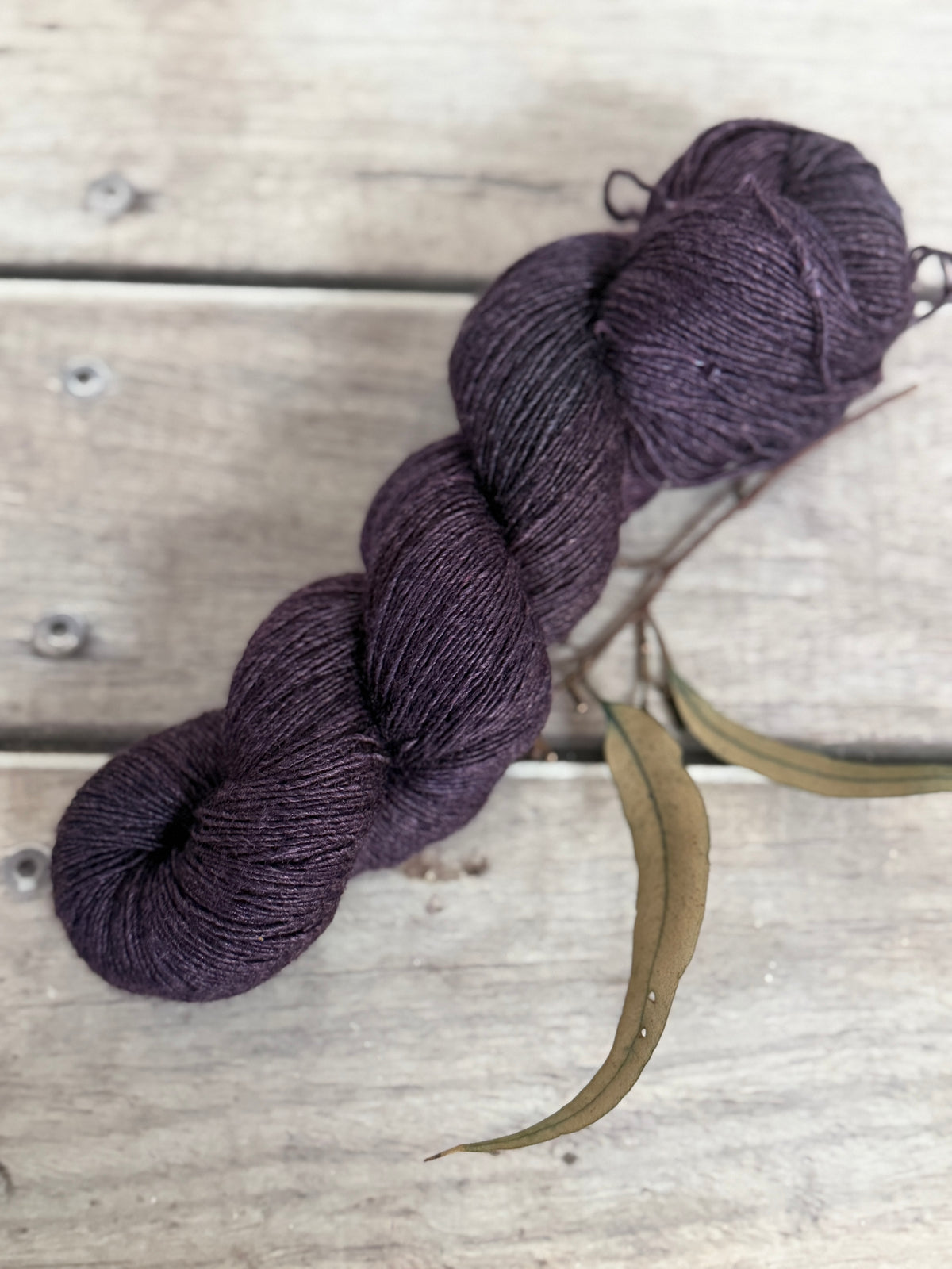 Damson -  Merino and Silk 4 ply single - Osmanthus