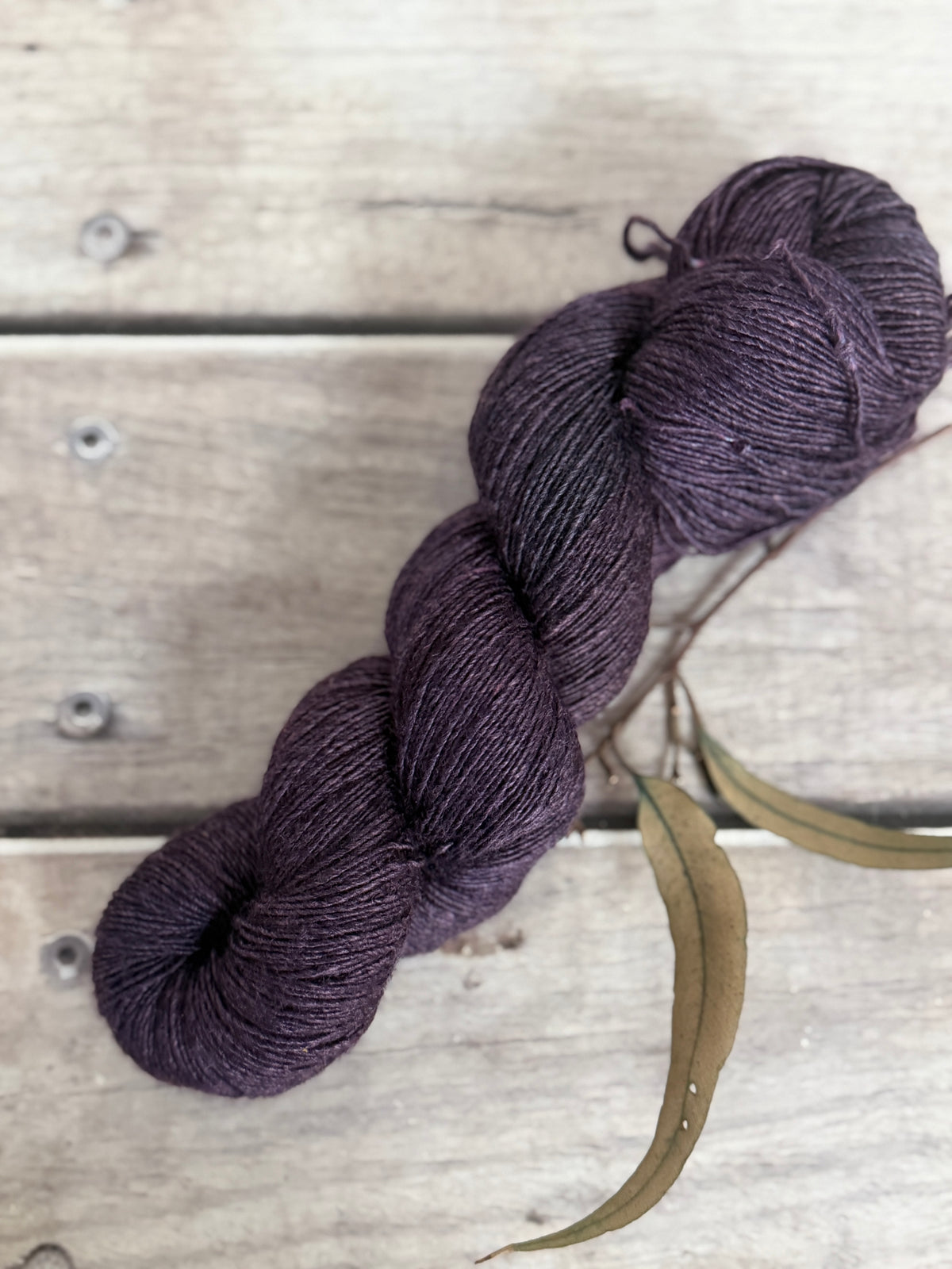 Damson -  Merino and Silk 4 ply single - Osmanthus