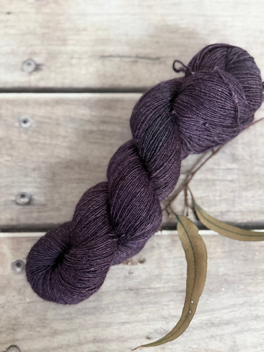 Damson -  Merino and Silk 4 ply single - Osmanthus