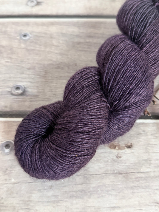 Damson -  Merino and Silk 4 ply single - Osmanthus