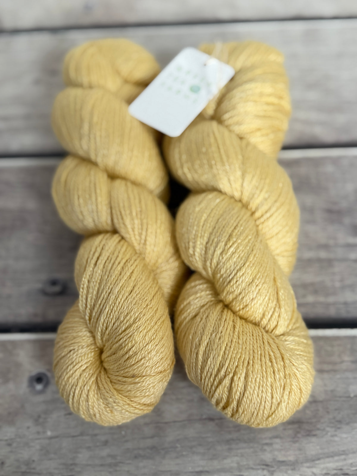 Rich Buttercream ooak - 4 ply in silk and merino - White Cloud