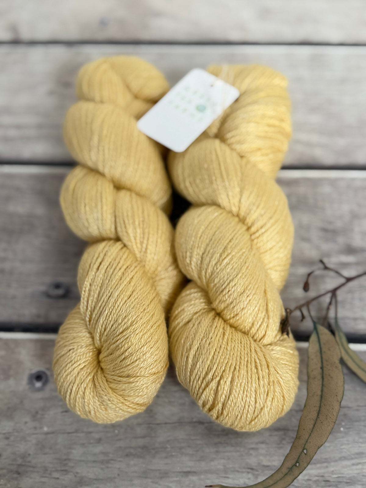 Rich Buttercream ooak - 4 ply in silk and merino - White Cloud