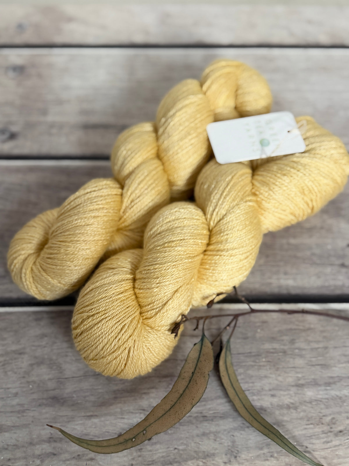 Rich Buttercream ooak - 4 ply in silk and merino - White Cloud